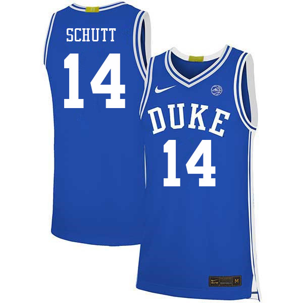 Men #14 Jaden Schutt Duke Blue Devils 2022-23 College Stitched Basketball Jerseys Sale-Blue